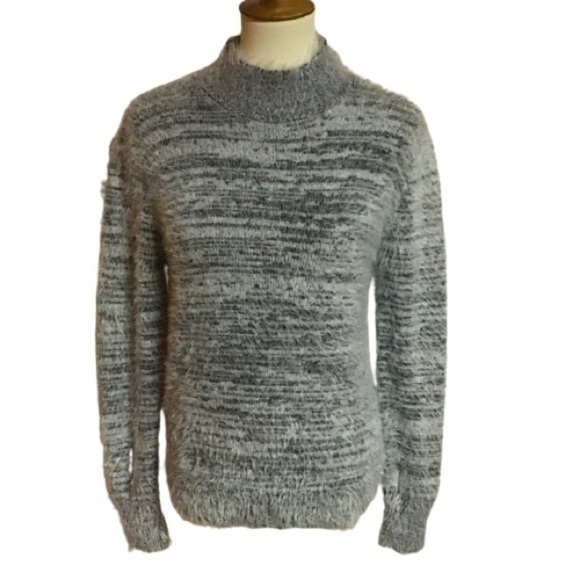 Fuzzy grey philosophy sweater - Picture 1 of 10
